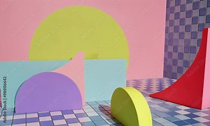 Throwback color palettes. Graphics and digital designs using popular colors from the 1970s, 1980s and 1990s, but with modern techniques.