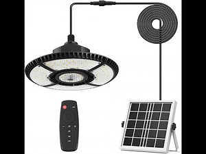 ICOFRU Remote Control 136LED Indoor Outdoor Solar Pendant Light