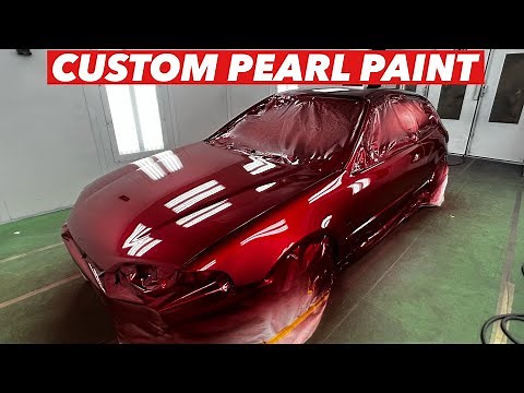THE BEST PEARL PAINT JOB // Custom Soul Red Crystal 46V // 1992 Honda Civic VX Build Project (Ep 6)