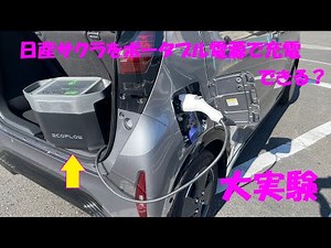 Charging an electric vehicle with a portable power source