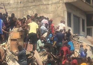 Photos: Building collapse at Ita-Faji area in Lagos
