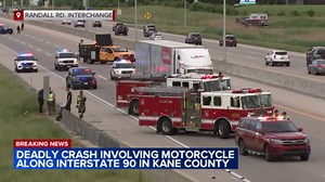 Motorcyclist killed in crash on I-90 in Kane County, Illinois State Police say