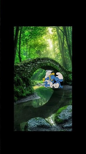 Clumsy and Smurfette’s Forest of Love💖💘🩵💜💙🩷 #oldclassic #love #smurf