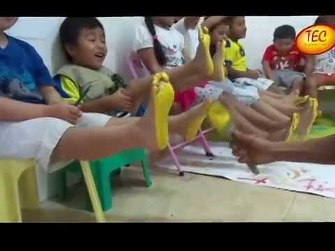 Painting with your feet!