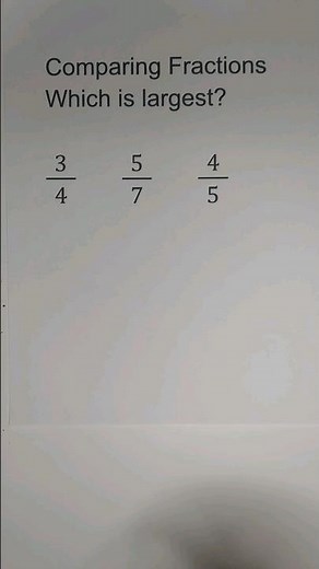 Comparing Fractions #math