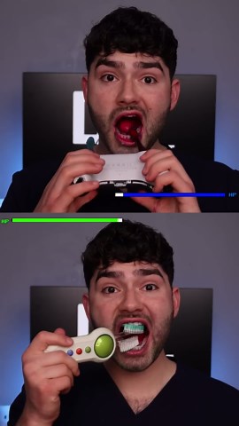 Xbox vs Playstation toothbrush battle!