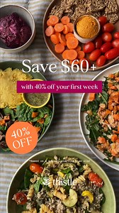 If you’re still thinking about Thistle, here’s your sign: health doesn’t get more convenient than this. Fresh, fully-prepped meals loaded with nutrients, bold flavors, and ingredients you can feel good about. No chopping, no planning, no compromises. Just the good stuff, ready when you are. | Thistle