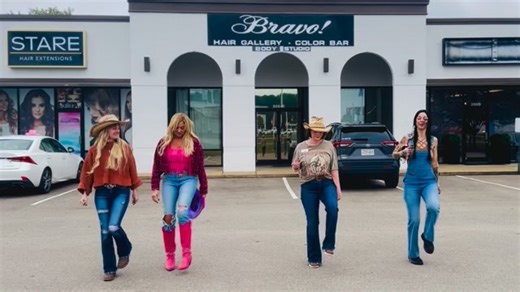 Salon cowgirls in action. 💃✂️ #bravo #linedance #copperheadroad #jacksontnsalon #jacksontnhair #731hairsalon #hubcityhairstylist | Hannah Smothers