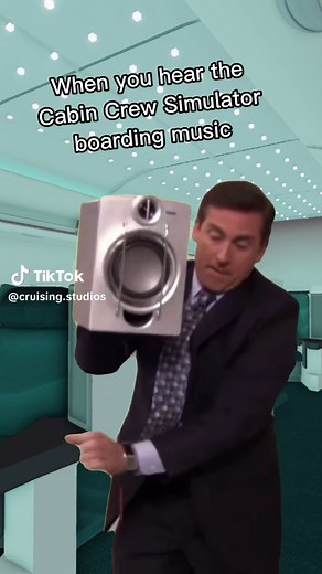When you hear the Cabin Crew Simulator boarding music #ccs #cabincrew ...
