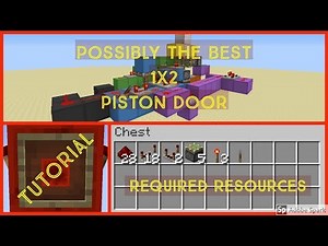 Minecraft: Possibly the Best 1X2 Piston Door [Tutorial