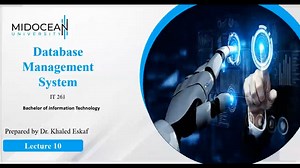 Database Management Systems – IT261 – Lecture 10