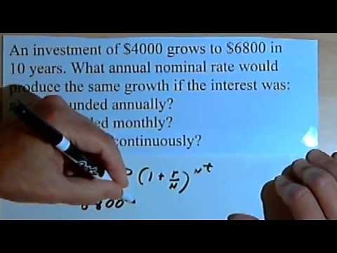 Calculating the Growth Rate of an Investment 141-30.a