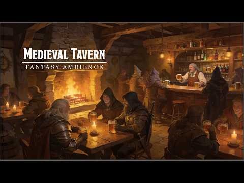 Medieval Fantasy Tavern Ambience with Music | Lively Cozy Inn Atmosphere for D&D & RPG