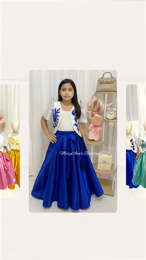 Terno Bolero/Maxi Skirt Filipiniana Buwan Ng Wika Costume For Kids 7-10 Up To 11Yrs Old Petite No Inner/No Petticoat Included Waistline 24-26 Zippered Skirt #BuwanNgWikangPambansa2025 #BuwanNgWikangPambansa #BuwanNgWikaCostume #BuwanNgWika | MaryAnn's Beautique