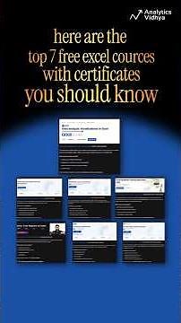 Top 7 Free Excel Courses With Certificates (2026)