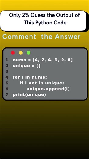 Python Huddle | Remove Duplicates from List | Unique Elements Logic in Python