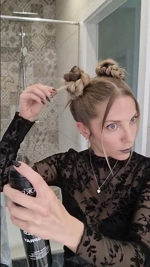 AMAZING EDGY SPACE BUNS HAIR 😮