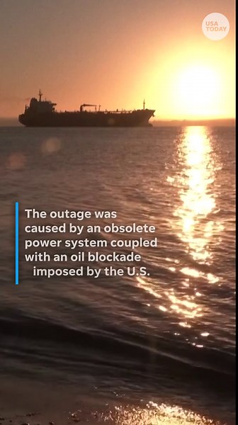 Cubans protest nationwide blackout partly blamed on US oil blockade