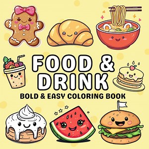 Cute Food Coloring Book for Adult : Fun and Adorable Kawaii Treats to Color! - Etsy UK