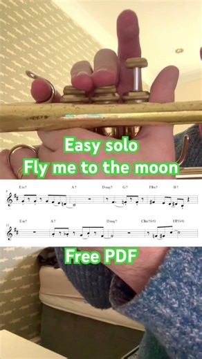Fly me to the moon easy jazz trumpet solo