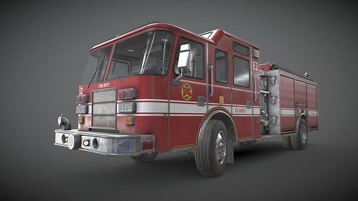 Fire Truck - Low Poly - Buy Royalty Free 3D model by MSWoodvine