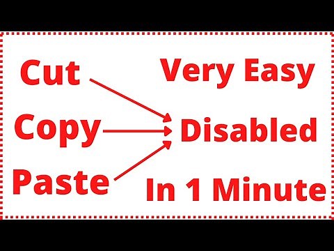 How to disable cut copy and paste functions in Excel?