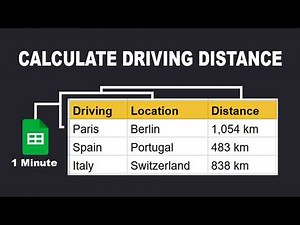 How to Calculate Driving Distance in Google Sheets | Google Maps Distance Formula Tutorial