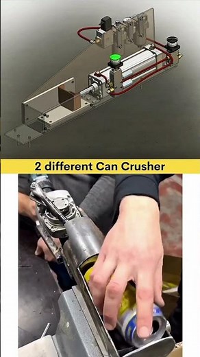 Hydraulic or Piston Mechanism 🤔 | Can Crusher #3ddesign #solidworks #can #crusher #cad #mechanism