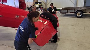 Carol Pilon from Third Strike Wingwalking is here in Debert building her plane with the help of members of Elevate Aviation and Oceanside Aviation. Insanely cool process! Third Strike is here thanks to the support of Atlantic Windows. 🙏 #airshow #Debert #novascotia #truro #halifax #truro #airshows #avgeeks Atlantic Windows | Air Show Atlantic