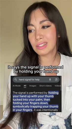 She did this hand signal and strangers stepped in 😳