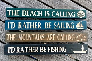 Skinny Stacking Sign Carved Custom Wood Farmhouse Rustic Cottage Décor Fishing Beach Mountain Sign Nautical Beach Lover Fisherman Gift - Etsy