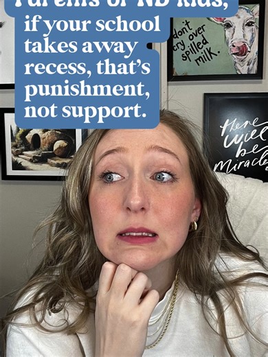 Taking away recess ≠ discipline. Recess = regulation reset. Parents, here’s your reminder: - Movement is medicine. - Play is a regulation tool. - Removing recess makes behavior worse. 📩 Comment EBOOK for my free parenting strategies guide. #SchoolAdvocacy #SensoryProcessing #ParentingNDKids #ParentingTruths #PeacefulParenting #NDParenting #AdvocacyMatters