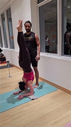 The sooner you stop relying on the wall, the better for you 🤭🤭🤭 #pinchamayurasana #pinchapractice