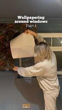 Wallpapering around a window PART 1 #wallpaper #wallpapering #diyhome #diytips #diy