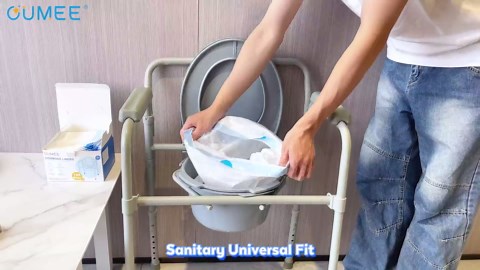 Lemon-Scented Commode Liners, 100 Count Bedside Commode Liners, Disposable Potty Liners for Adults Commode Chair Bags, Bedside Toilet Liners for Toilet Bucket - Leak-Proof & Universal