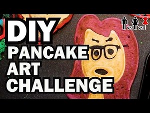 DIY Pancake Art Challenge - Man vs Corinne vs Pin