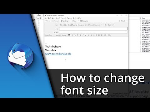 Thunderbird Font Size | Thunderbird Increase Font Size ✅ Tutorial