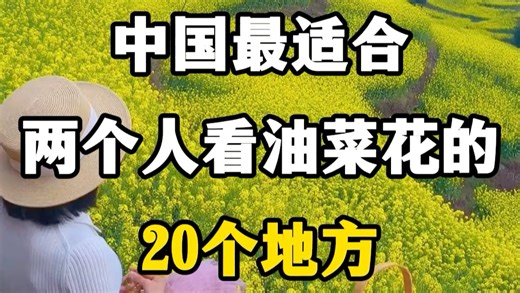中国最适合两个人看油菜花的20个地方。#油菜花的季节 #看油菜花的季节 #春天一定不能错过的美景 #赏花春游好去处 #油菜花儿开