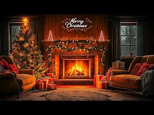 24/7 Christmas Fireplace Music🔥Relaxing Christmas Music Ambience🎅Crackling Christmas Fireplace2025