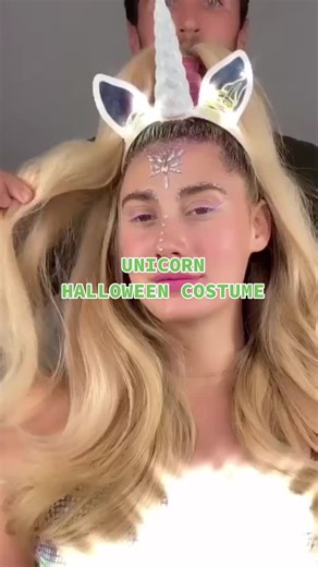 Unicorn Halloween Costume with Extra Hair Glitter