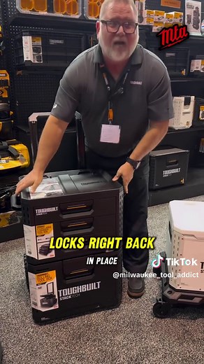 Jeff from @toughbuilt showing us the new StackTech 3 Drawer unit and their new cooler. What do you guys think? Are you looking forward to these? Leave a comment below ⬇️⬇️⬇️ - - - #stacktech #toolbox #toughbuilt #construction #electrician #plumber #hvac #carpenter #contractor #tools #cooler #wheels