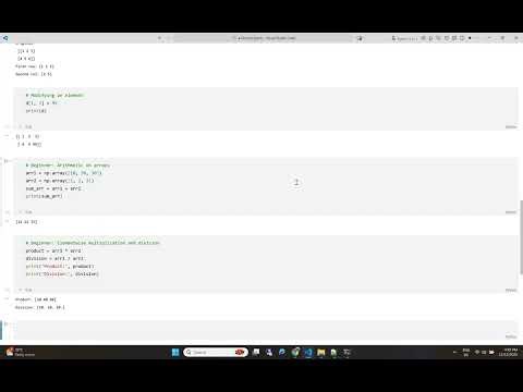 NumPy Tutorial: Arrays & Operations