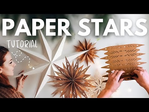 How to make Paper hanging stars! 3 DIYS!