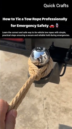 How to Tie a Tow Rope Professionally for Emergency Safety #shorts