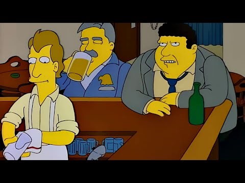 Give Me Another Beer You Brain Dead Hick (Cheers) - The Simpsons