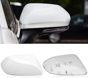 LYLEC Compatible with Toyota Camry Side Mirror Cover Replacement 87915-06130,2PCS Left Driver Right Passenger Rear View Mirror Cover for Camry 2018-2023/Avalon 2019-2023 w/Signal Light,Paint to Match