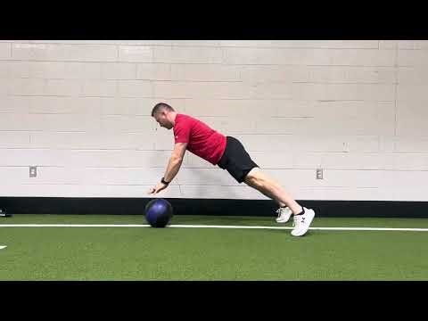 Med Ball Hop Over Push-Up