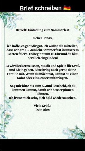 Brief schreiben 🇩🇪