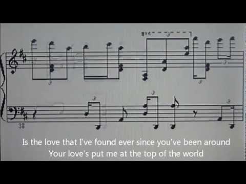 Top Of The World~piano~ /CARPENTERS（English lyrics and piano sheet music）