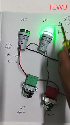 NO and NC Push Button working Hindi | no nc contact | NO NC switch connection | no nc symbol | uses